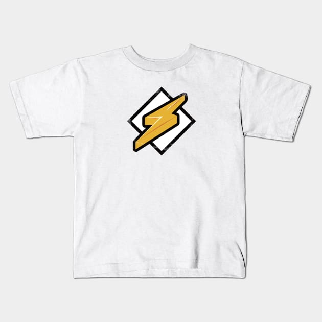 Winamp MP3 Music Player Logo Kids T-Shirt by geekers25